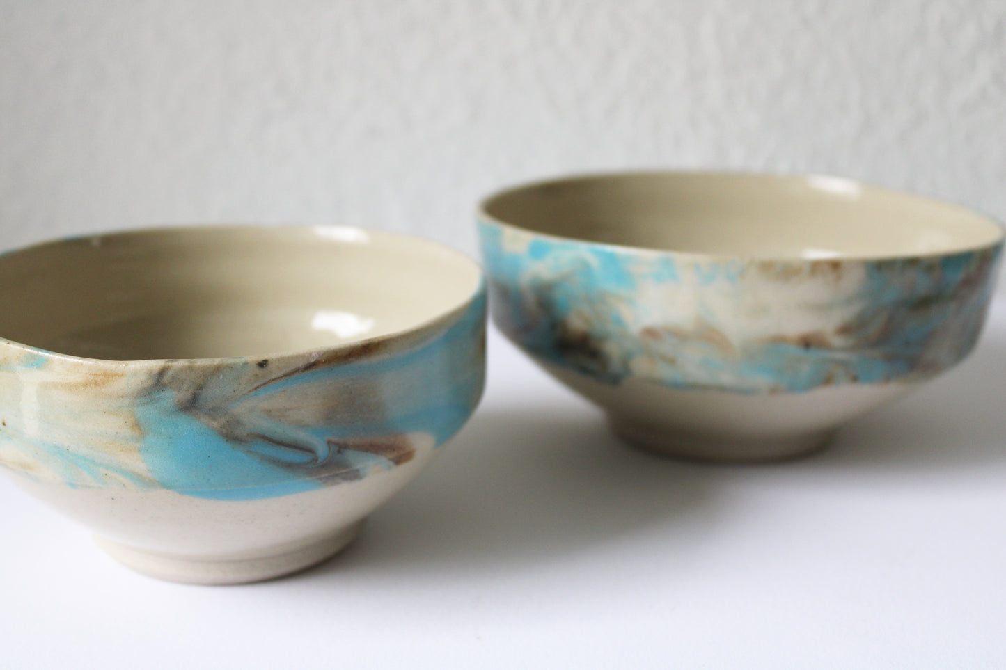 Slip Dipped Pasta bowls set 2